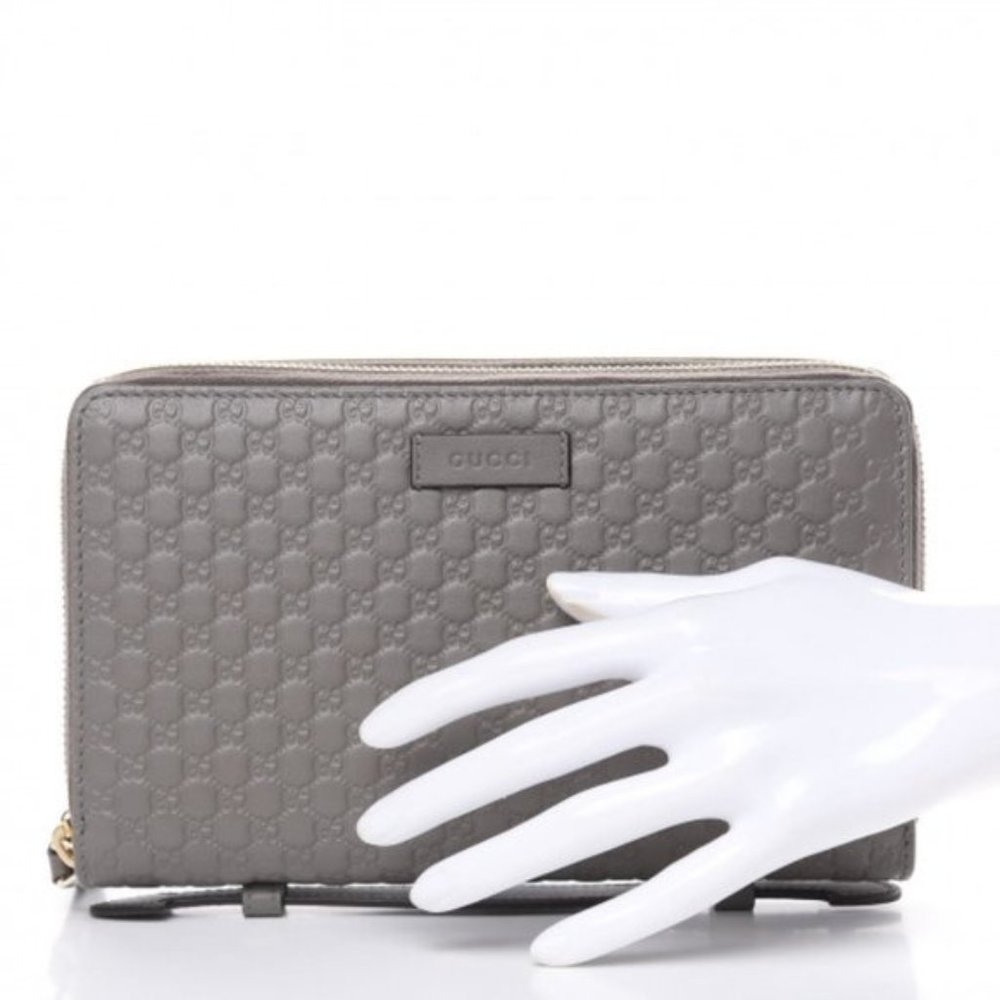 ❌SOLD❌GUCCI Brown Guccissima Leather Double Zip Travel Wallet